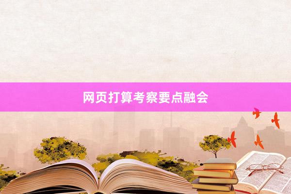 网页打算考察要点融会